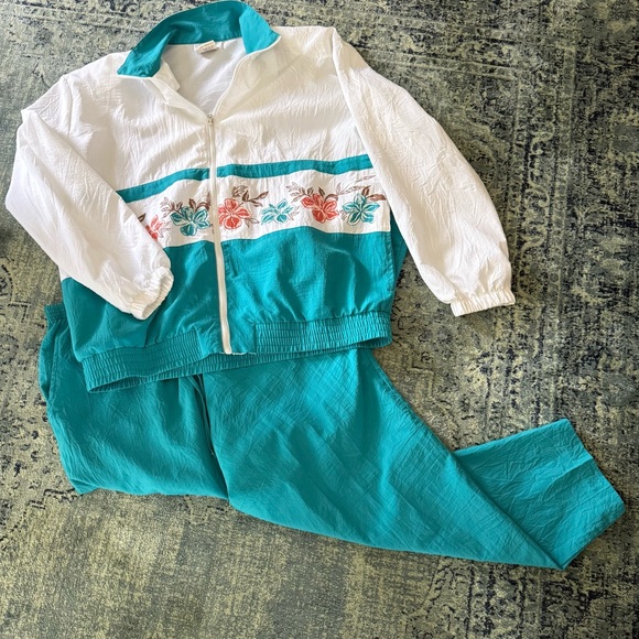 Teddi Other - Teddi Teal and White Floral Tracksuit
